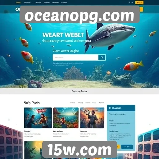 Interface do usuário do site oceanopg.com